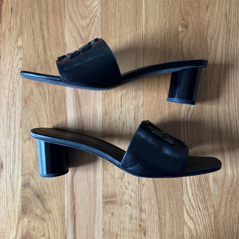 Tory Burch Ines Heeled Mule Black Size 9 - Picture 10 of 10